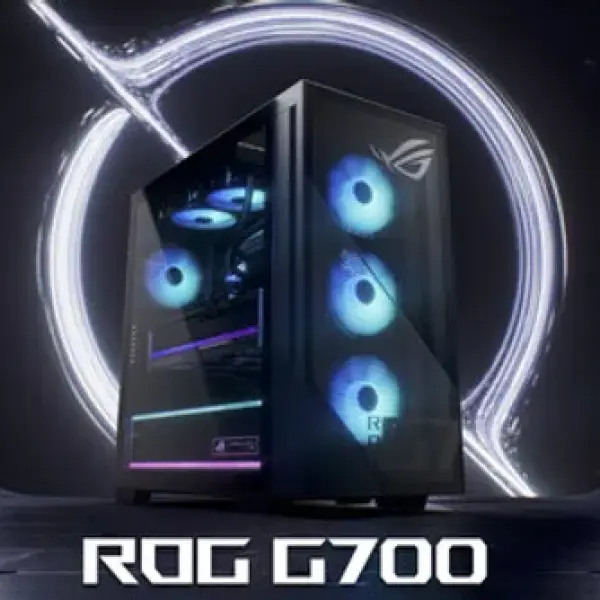 # ASUS ROG700 GM700TZ-R9800X133W Gaming Desktop – AMD Ryzen™ 7 9800X3D Processor Up to 4.7GHz, 32GB DDR5 RAM, 1TB SSD, NVIDIA® GeForce RTX™ 5070 Ti PRIME 16GB Graphics, Windows 11 Home, Liquid Cooling System, Black – 1 Year Warranty | Factory Sealed
