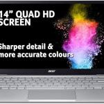 Acer Swift 3 SF314-512 14 Inch Laptop (Intel Core i5-1240P, 8GB, 512GB SSD, Quad HD Display, Windows 11, Silver (Renewed)