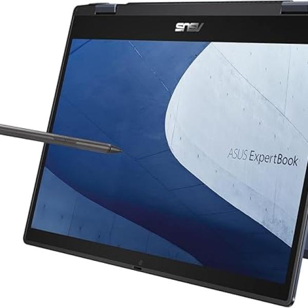 ASUS ExpertBook B3 Flip 2-in-1 Laptop, 14" FHD Touchscreen Display, Intel Core i7-1355U, 16GB DDR4 RAM, 512GB PCIe 4.0 SSD, Iris Xe Graphics, Backlit Keyboard, Stylus Support(Upgraded)