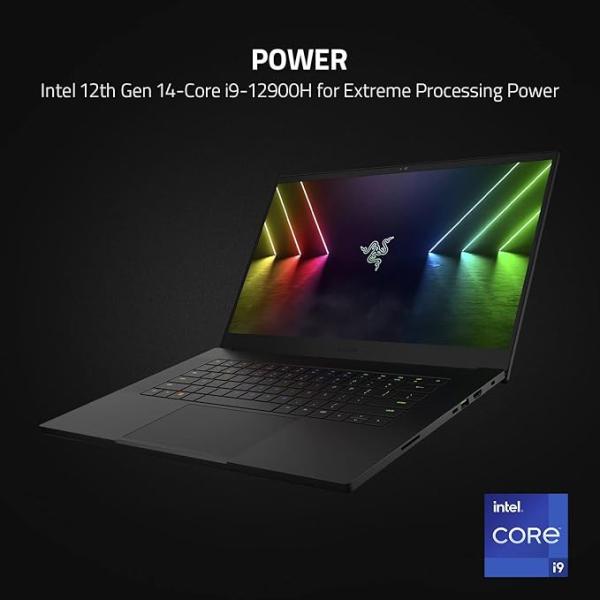 Razer Blade 15 Gaming Laptop: NVIDIA GeForce RTX 3080 Ti - 12th Gen Intel 14-Core i9 CPU - 15.6” 4K UHD 144Hz - 32GB DDR5 RAM, 1TB PCIe SSD - Windows 11 - CNC Aluminum - Chroma RGB - Thunderbolt 4