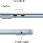 Apple 2025 MacBook Air (13-inch, Apple M4 chip with 10-core CPU and 8-core GPU, 16GB Unified Memory, 256GB) - Sky Blue;English