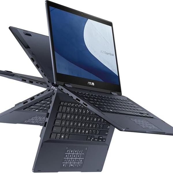 ASUS ExpertBook B3 Flip 2-in-1 Laptop, 14" FHD Touchscreen Display, Intel Core i7-1355U, 16GB DDR4 RAM, 512GB PCIe 4.0 SSD, Iris Xe Graphics, Backlit Keyboard, Stylus Support(Upgraded)