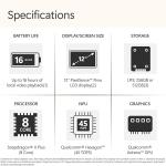 Microsoft Surface Pro 2-in-1 Laptop/Tablet (2025), Windows 11 Copilot+ PC, 12" Touchscreen Display, Snapdragon X Plus (8 Core), 16GB RAM, 256GB Storage, Platinum