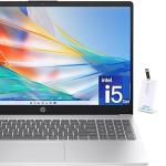 HP 15.6" Laptop, 13th Gen Intel Core i5-1335U, 16GB RAM, 512GB SSD, FHD Anti-Glare Display, Webcam, Numeric Keypad, Wi-Fi, Bluetooth, HDMI, 32GB USB Card, Windows 11 – Silver (US Version)