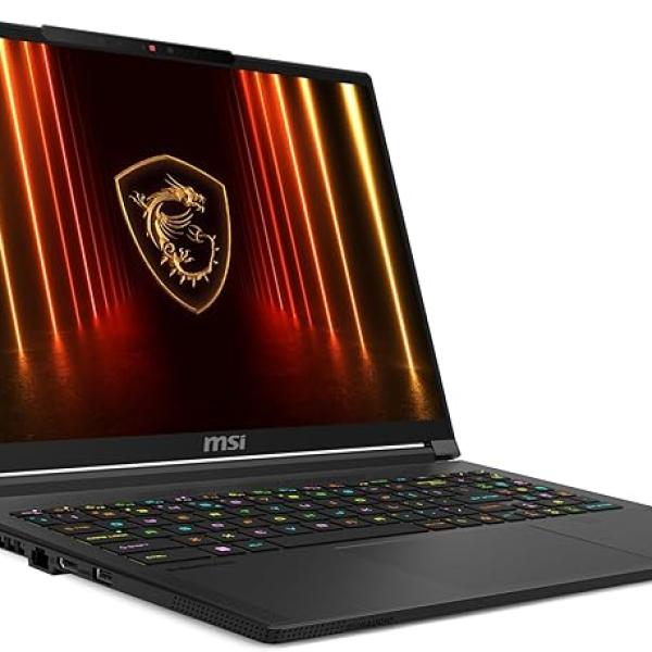 MSI Stealth A16 AI+ 16” 240Hz QHD+ OLED Gaming Laptop: AMD Ryzen AI 9 HX 370, NVIDIA Geforce RTX 5080, 32GB DDR5, 2TB NVMe SSD, Wi-Fi 7, Win 11 Home :Core Black A3XWIG-076US