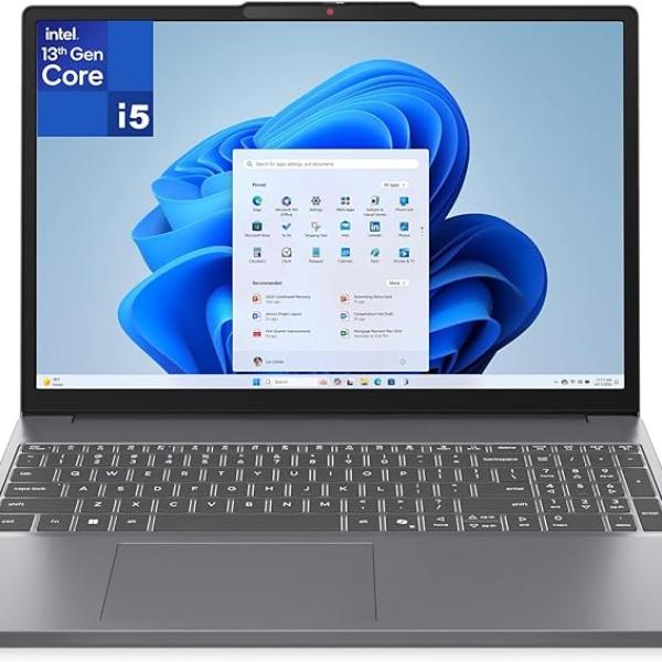 ENOVO IdeaPad Slim 3 Home Business AI COPILOT, Intel 8-Core i5-13420H (Beat i7-1355U), 16GB DDR5 RAM, 512GB PCIe SSD, 15" FHD+, WiFi 6, Luna Grey, Windows 11 Pro