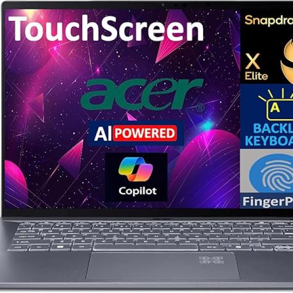 Acer Swift 14 AI SF14-11T-X3RZ Steel Gray	Snapdragon X Elite 3.4GHz/14.5''/2560x1600 IPS 120Hz Touch/16GB/1TB SSD/Qualcomm Adreno GPU/Win 11 Home