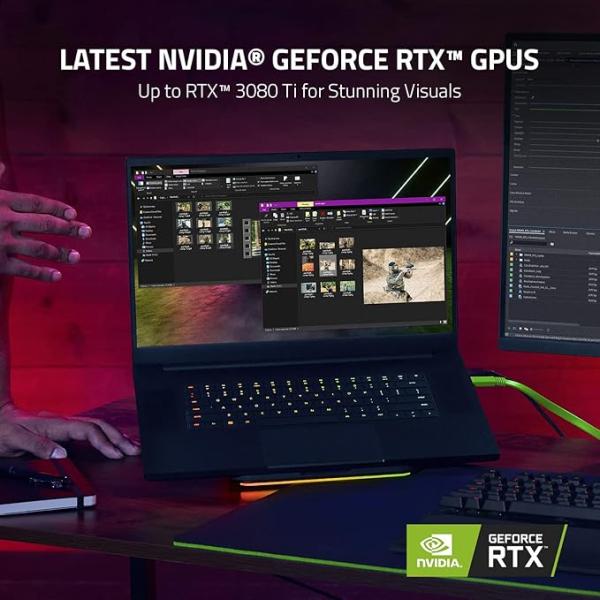 Razer Blade 17 Gaming Laptop: NVIDIA GeForce RTX 3070 Ti - 12th Gen Intel 14-Core i9 CPU - 17.3" QHD 240Hz - 16GB DDR5 RAM - 1TB PCIe SSD - Windows 11 - Chroma RGB - Thunderbolt 4 - SD Card Reader