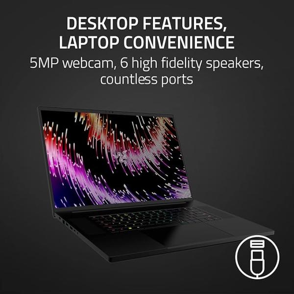 Razer Blade 18 Gaming Laptop: NVIDIA GeForce RTX 4090-13th Gen Intel 24-Core i9 HX CPU - 18" QHD+ 240Hz - 32GB RAM - 2TB SSD - CNC Aluminum - Compact GaN Charger - Windows 11 - Chroma RGB