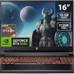 Acer Nitro V 16 AI WUXGA IPS 180Hz Gaming Laptop AI PC, AMD Ryzen 5 240 Processor, 16GB RAM, 512GB SSD, NVIDIA® GeForce RTX™ 5050 8GB GDDR7 Graphics, Windows 11,English Keyboard, Obsidian Black