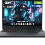 Thunderobot Radiant 16 4060 2.5K Gaming Laptop | 16" QHD+ 240Hz Display | 14th Gen Core i7-14650HX | GeForce RTX 4060 | 32GB DDR5 | 1TB SSD | RGB Backlit KB | Wi-Fi 6 | Win 11 Home | Gray