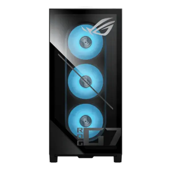 # ASUS ROG700 GM700TZ-R9800X133W Gaming Desktop – AMD Ryzen™ 7 9800X3D Processor Up to 4.7GHz, 32GB DDR5 RAM, 1TB SSD, NVIDIA® GeForce RTX™ 5070 Ti PRIME 16GB Graphics, Windows 11 Home, Liquid Cooling System, Black – 1 Year Warranty | Factory Sealed