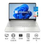 HP Newest Slim 15-DY2093WM Professional & Business Laptop With 15.6-Inch FHD Display, Core i5-1135G7 Processor/32GB DDR4 RAM/1TB SSD/Intel Iris Plus Graphics/Windows 11 English Silver