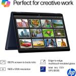 HP OmniBook X Flip 14-FM0013DX 2-in-1 Laptop, Laptop Touchscreen 14" WUXGA IPS, Intel 8-core Ultra 5 226V, Intel Arc 130V GPU, Thunderbolt 4, Windows 11 Home (16GB RAM + 1TB SSD)