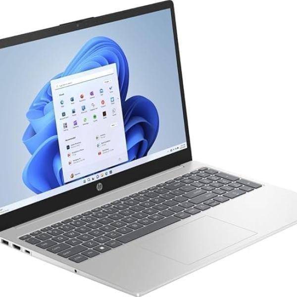 HP 15-fc0146dx Laptop, 15.6" FHD Touch Display, AMD Ryzen 5 7520U, 8GB RAM, 512GB SSD, AMD Radeon Graphics, English Keyboard, Windows 11 Home English Natural Silver
