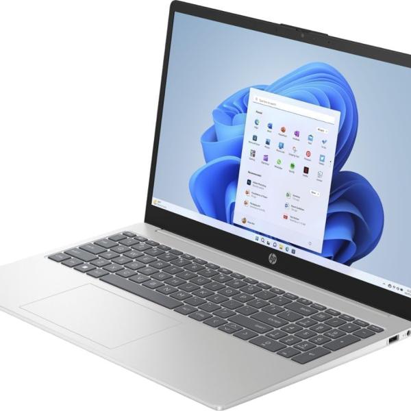 HP 15-fc0146dx Laptop, 15.6" FHD Touch Display, AMD Ryzen 5 7520U, 8GB RAM, 512GB SSD, AMD Radeon Graphics, English Keyboard, Windows 11 Home English Natural Silver