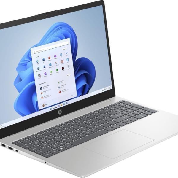 HP 15-fc0146dx Laptop, 15.6" FHD Touch Display, AMD Ryzen 5 7520U, 8GB RAM, 512GB SSD, AMD Radeon Graphics, English Keyboard, Windows 11 Home English Natural Silver