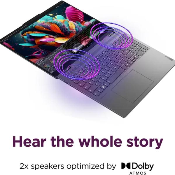 Lenovo Yoga 7i 2-in-1 Laptop, 16" FHD+ 2K Touchscreen, 12-core Intel Core Ultra 7 155U, 16GB LPDDR5X, 1TB SSD, Backlit KB, Fingerprint, Thunderbolt 4, Win 11 Home, Storm Grey, 16GB USB Pen