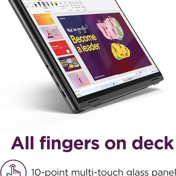 Lenovo Yoga 7i 2-in-1 Laptop, 16" FHD+ 2K Touchscreen, 12-core Intel Core Ultra 7 155U, 16GB LPDDR5X, 1TB SSD, Backlit KB, Fingerprint, Thunderbolt 4, Win 11 Home, Storm Grey, 16GB USB Pen