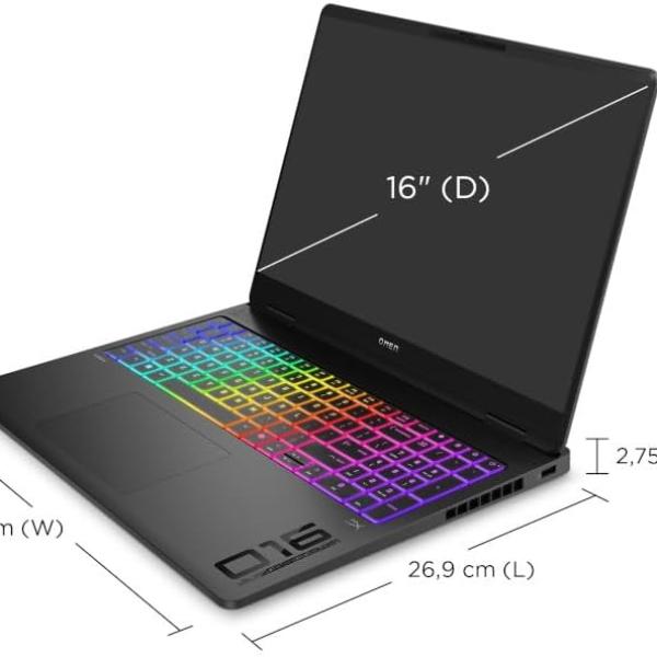 HP OMEN MAX Gaming Laptop 16-AH00216nw | 16" WQXGA Display | Intel Core Ultra 9-275HX | 64GB DDR5 RAM | 1TB SSD | 24GB NVIDIA GeForce RTX 5090 | Windows 11 | Shadow black | UAE Version