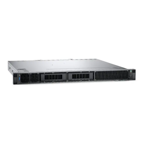 Dell PowerEdge R260 Rack Server – Intel® Xeon® 6315P 2.8GHz, 16GB DDR5-5600 ECC UDIMM, 2TB 7.2K SATA HDD, Dual-Port 1GbE, 2 × 3.5" Cabled Drive Chassis, 700W 80 PLUS Titanium PSU