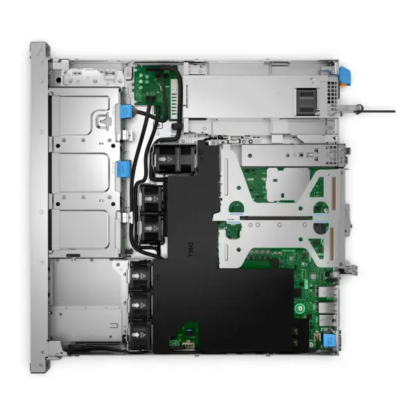 Dell PowerEdge R260 Rack Server – Intel® Xeon® 6315P 2.8GHz, 16GB DDR5-5600 ECC UDIMM, 2TB 7.2K SATA HDD, Dual-Port 1GbE, 2 × 3.5" Cabled Drive Chassis, 700W 80 PLUS Titanium PSU